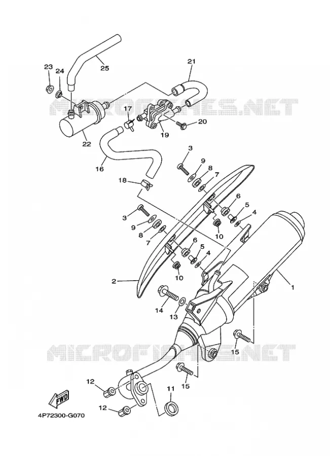 ECHAPPEMENT Yamaha SCOOTER 125 2014 VITY  XC125E