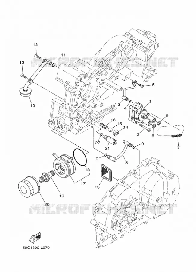 POMPE A HUILE Yamaha SCOOTER 530 2014 TMAX  XP500