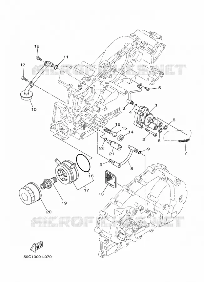 POMPE A HUILE Yamaha SCOOTER 530 2014 TMAX  XP500