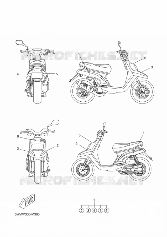 EMBLEME Yamaha SCOOTER 50 2014 BWS  CW50