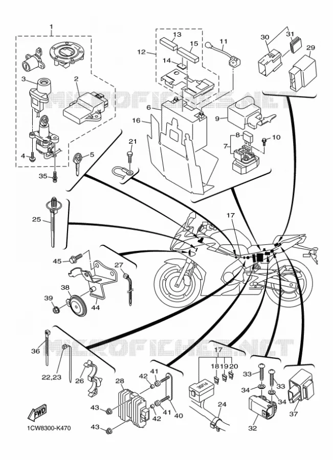 PARTIE ELECTRIQUE 2 Yamaha MOTO 600 2015 XJ6  XJ6F