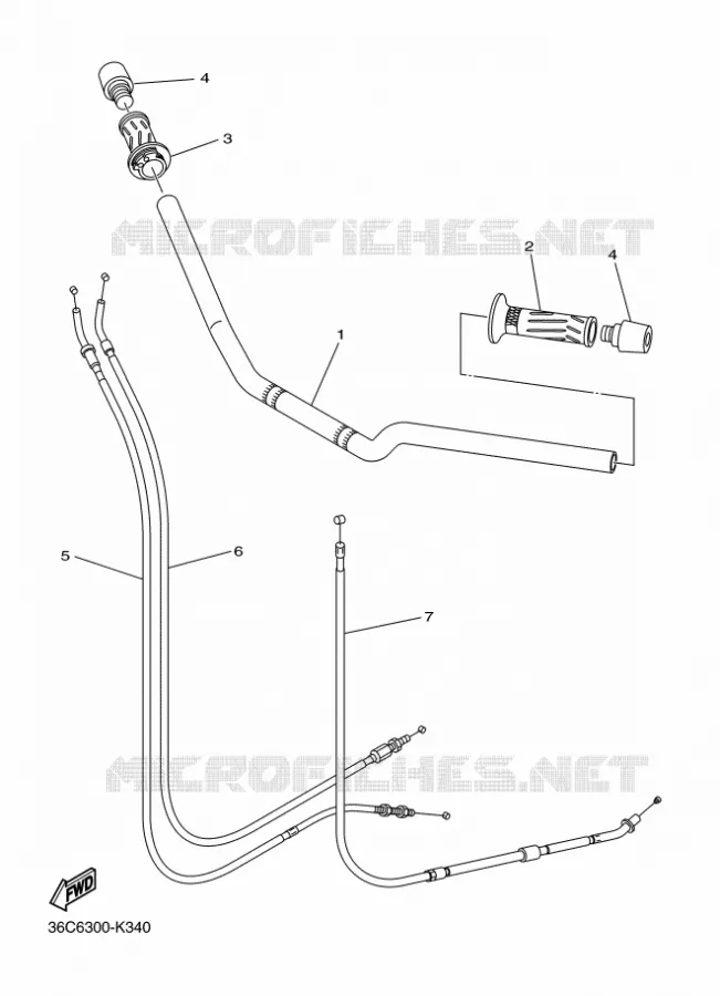GUIDON ET CABLES Yamaha MOTO 600 2015 XJ6  XJ6FA