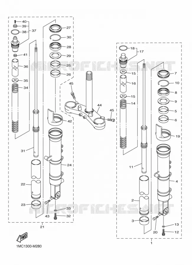 FOURCHE Yamaha MOTO 1300 2015 FJR  FJR1300A
