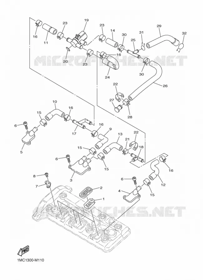 SYSTÈME D'ADMISSION D'AIR AIS Yamaha MOTO 1300 2015 FJR  FJR1300A