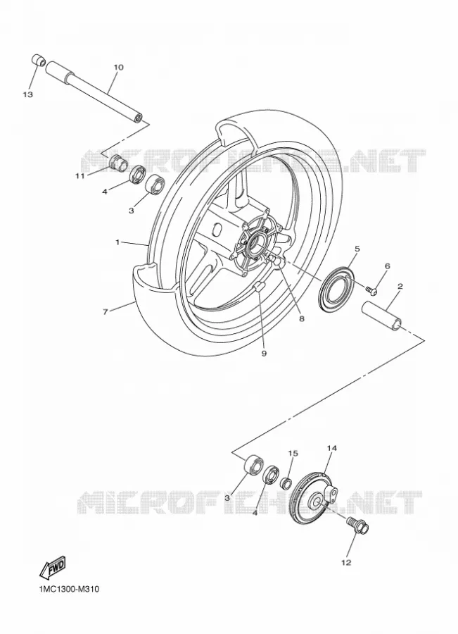 ROUE AVANT Yamaha MOTO 1300 2015 FJR  FJR1300AS
