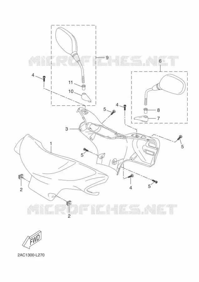 CARENAGES 1  Yamaha SCOOTER 50 2015 NEOS 4T  YN50F