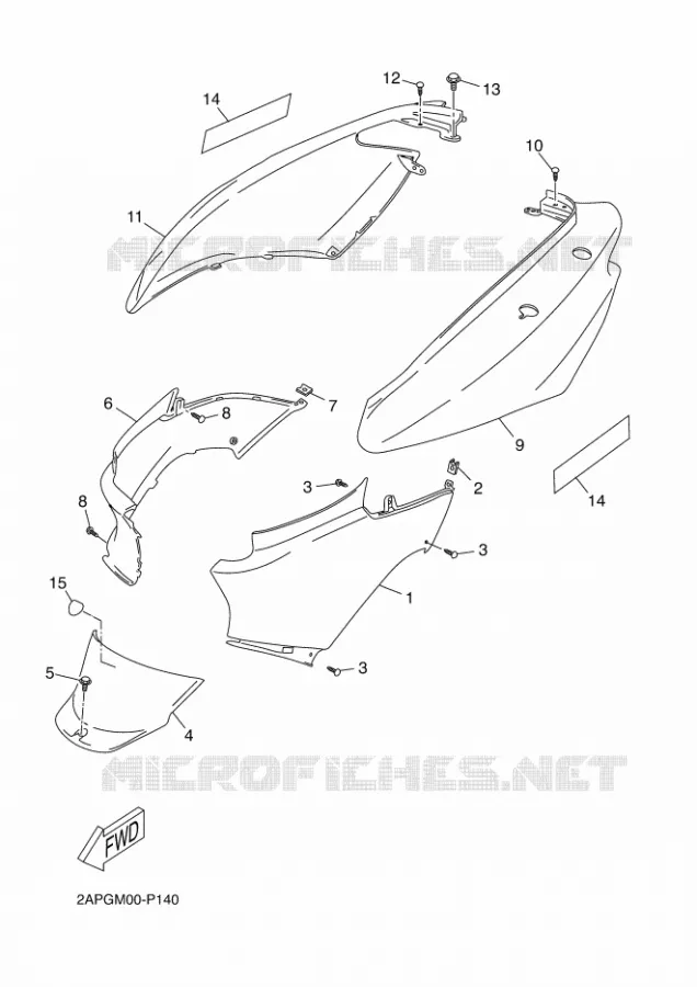 COUVERCLE LATERAL Yamaha SCOOTER 50 2015 OVETTO  YN50