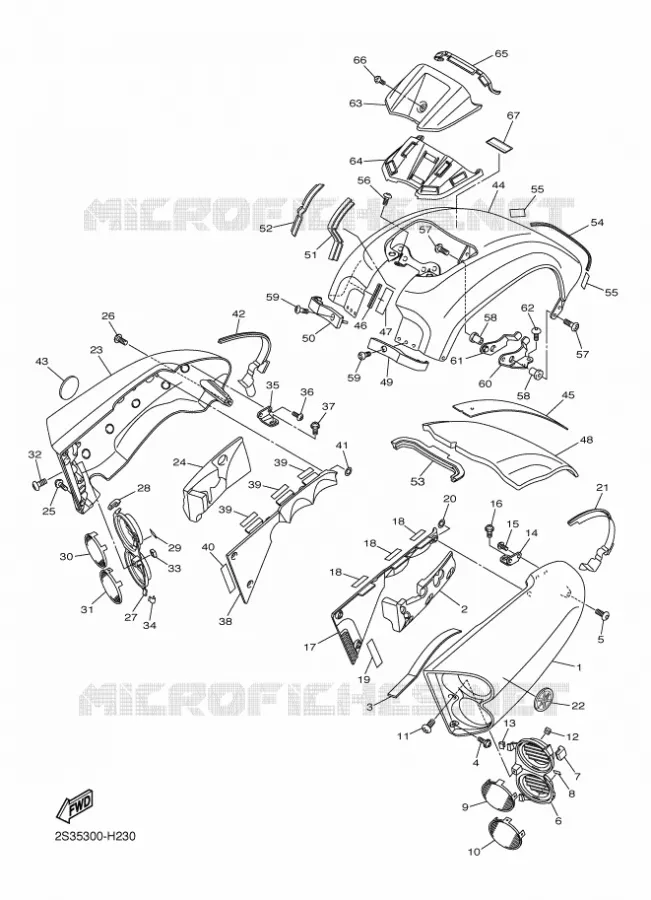 COUVERCLE LATERAL Yamaha MOTO 1700 2015 VMAX  VMX17
