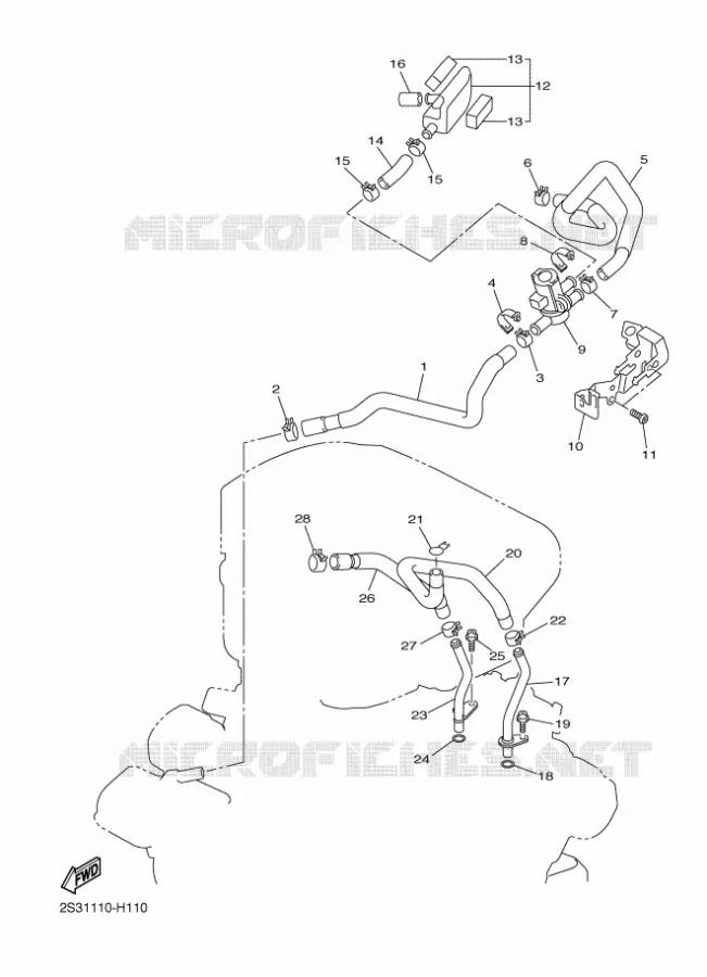 SYSTÈME D'ADMISSION D'AIR AIS Yamaha MOTO 1700 2015 VMAX  VMX17