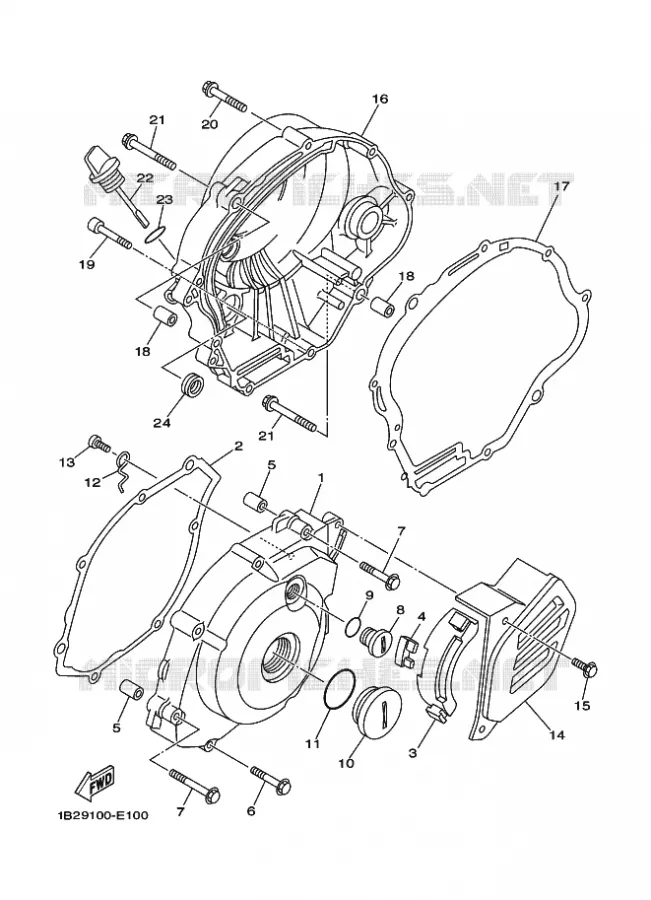 CARTER - MOTEUR 1 Yamaha MOTO 125 2015 TTR  TT-R125LW
