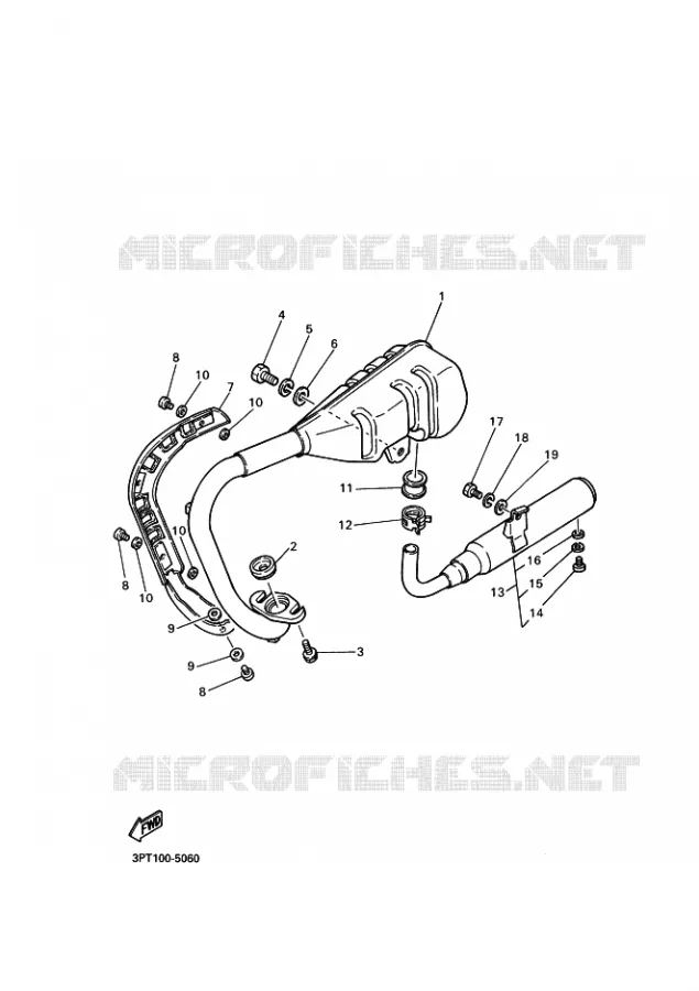 ECHAPPEMENT Yamaha MOTO 50 2015 PW  PW50