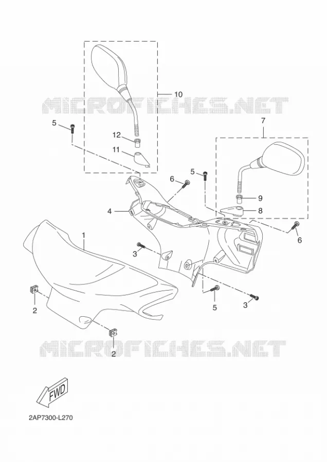 CARENAGES 1  Yamaha SCOOTER 50 2016 NEOS  YN50