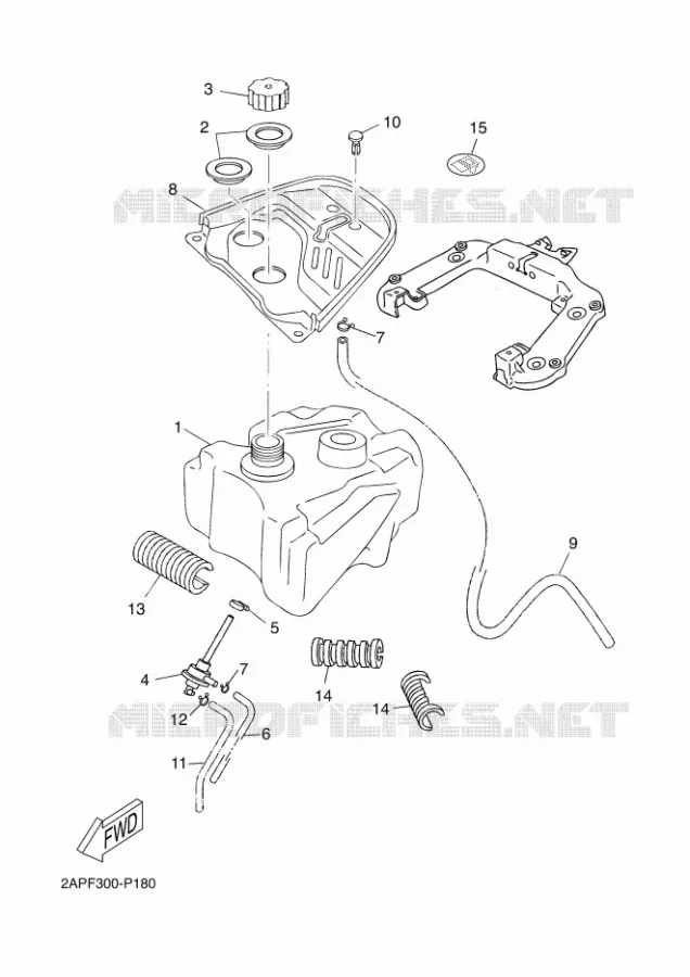 RESERVOIR A ESSENCE Yamaha SCOOTER 50 2016 OVETTO  YN50