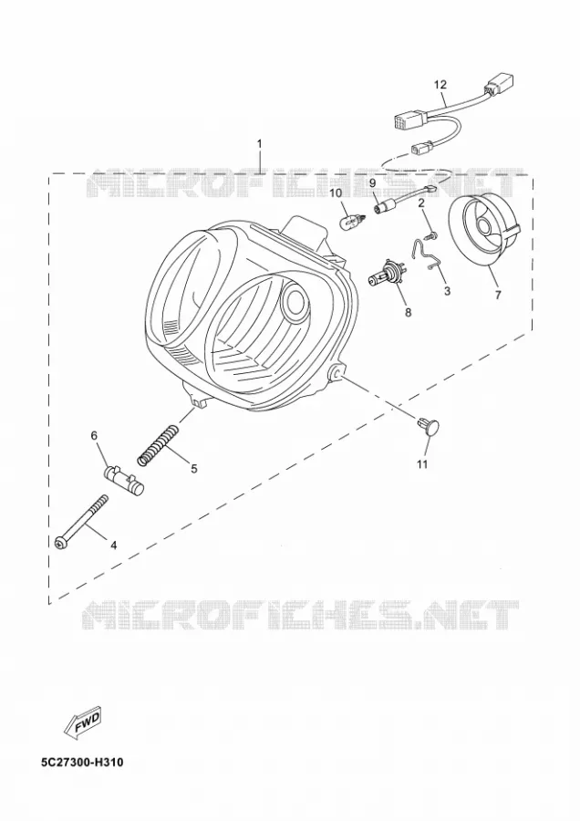 PHARE  Yamaha SCOOTER 50 2010 NEOS  YN50NEOS