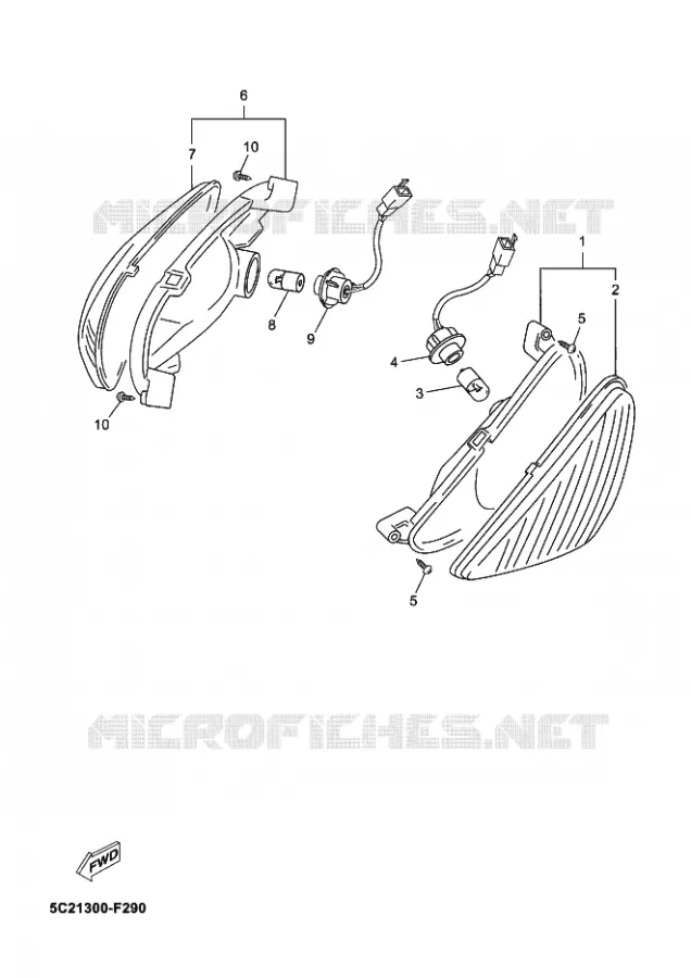 CLIGNOTANT Yamaha SCOOTER 50 2010 NEOS  YN50NEOS