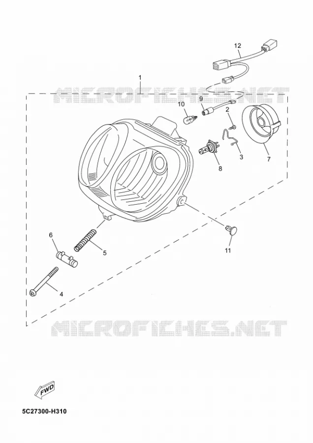 PHARE  Yamaha SCOOTER 50 2010 NEOS  YN50NEOS