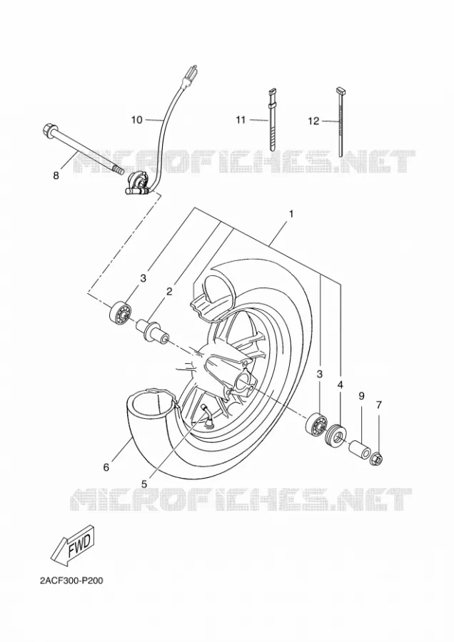 ROUE AVANT Yamaha SCOOTER 50 2015 NEOS 4T UBS  YN50FU