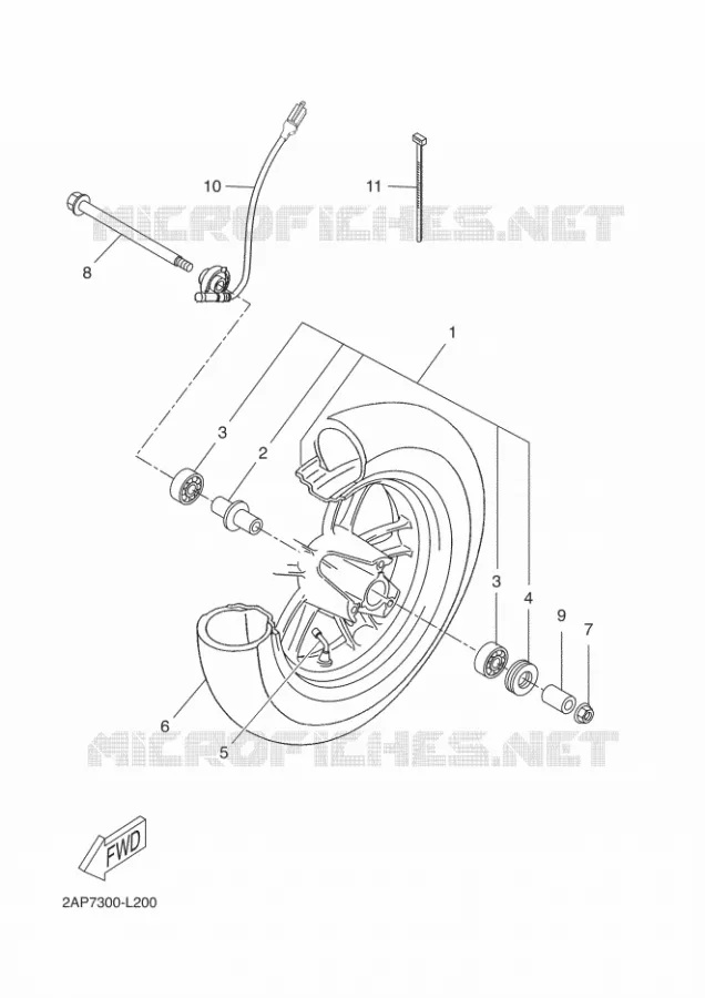 ROUE AVANT Yamaha SCOOTER 50 2014 NEOS 4T UBS  YN50FU