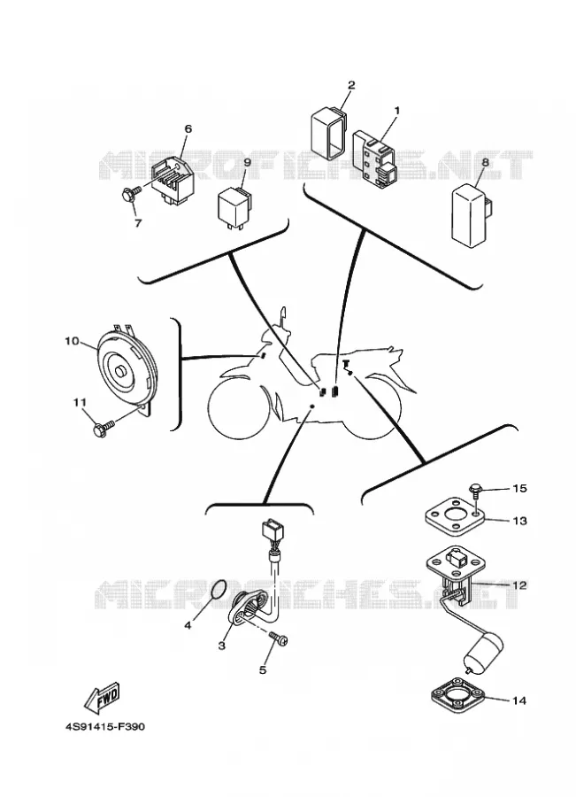 PARTIE ELECTRIQUE 2 Yamaha SCOOTER 110 2010 CRYPTON  T110C