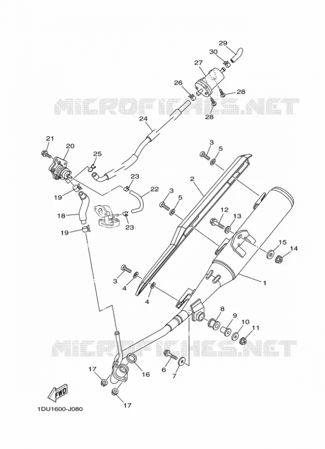 ECHAPPEMENT Yamaha SCOOTER 110 2010 CRYPTON  T110C
