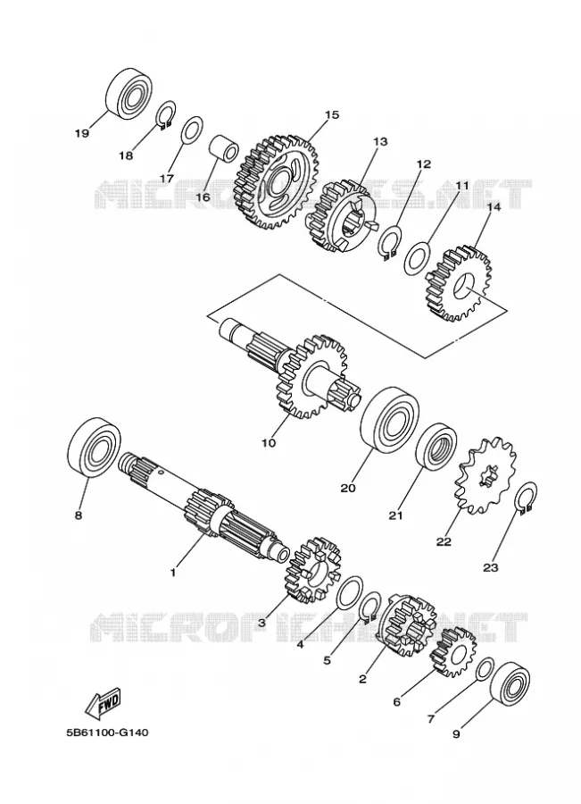 TRANSMISSION Yamaha MOTO 110 2016 TTR  TT-R110E