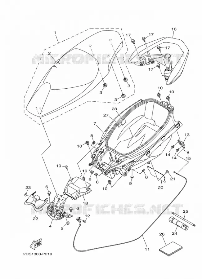 SELLE Yamaha SCOOTER 125 2015 NMAX  GPD125-A