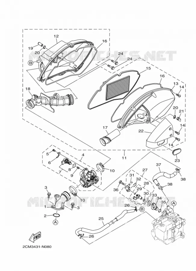 ADMISSION Yamaha SCOOTER 125 2015 TRICITY ABS  MW125ATRICITY