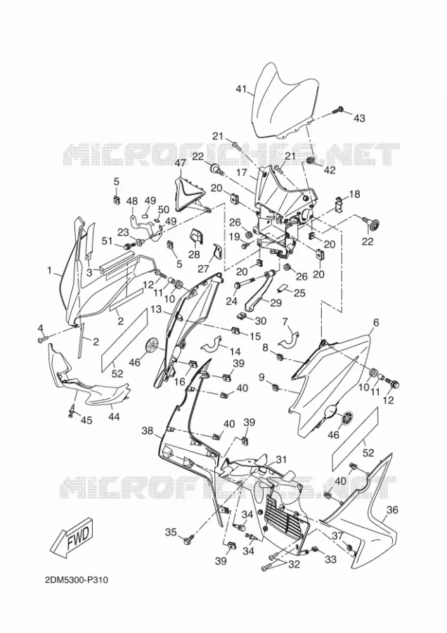 PARE BRISE Yamaha SCOOTER 125 2015 XMAX MOMODESIGN  YP125R