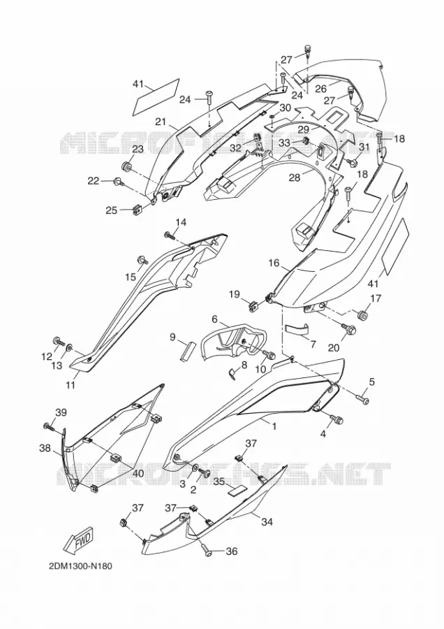 COUVERCLE LATERAL Yamaha SCOOTER 125 2015 EVOLIS  YP125RA