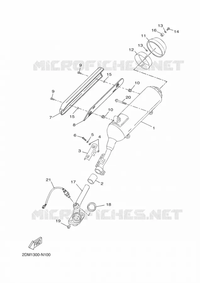 ECHAPPEMENT Yamaha SCOOTER 125 2015 EVOLIS  YP125RA