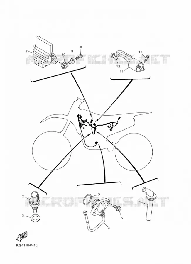 PARTIE ELECTRIQUE 1 Yamaha MOTO 250 2015 WRF  WR250F