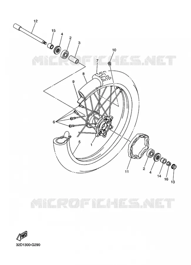 ROUE AVANT Yamaha MOTO 250 2015 WR-R  WR250R