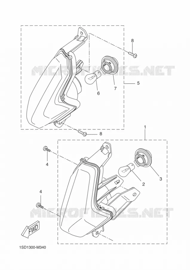 CLIGNOTANT Yamaha SCOOTER 250 2016 XMAX  YP250RA