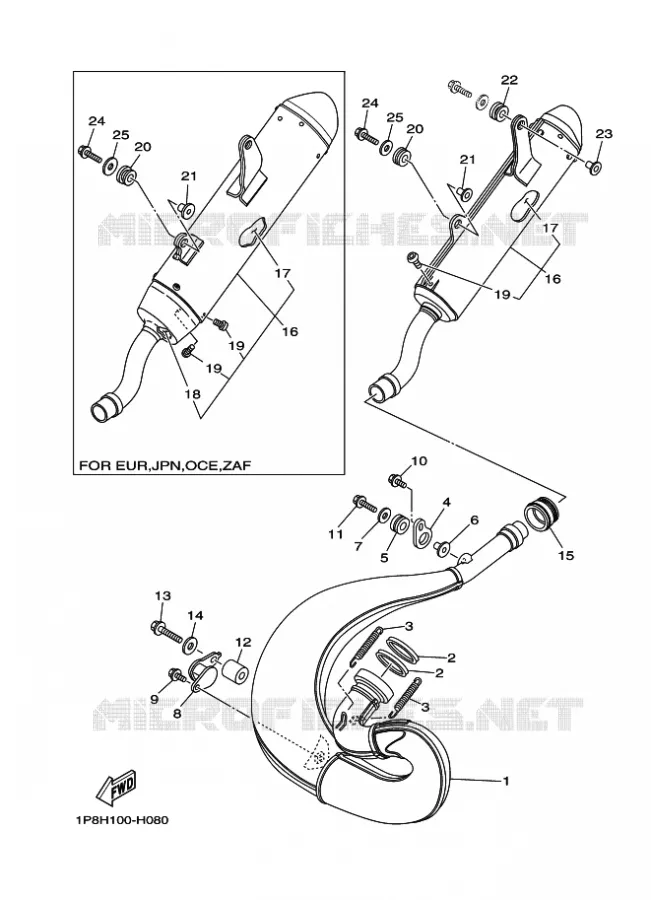 ECHAPPEMENT Yamaha MOTO 250 2010 YZ  YZ250