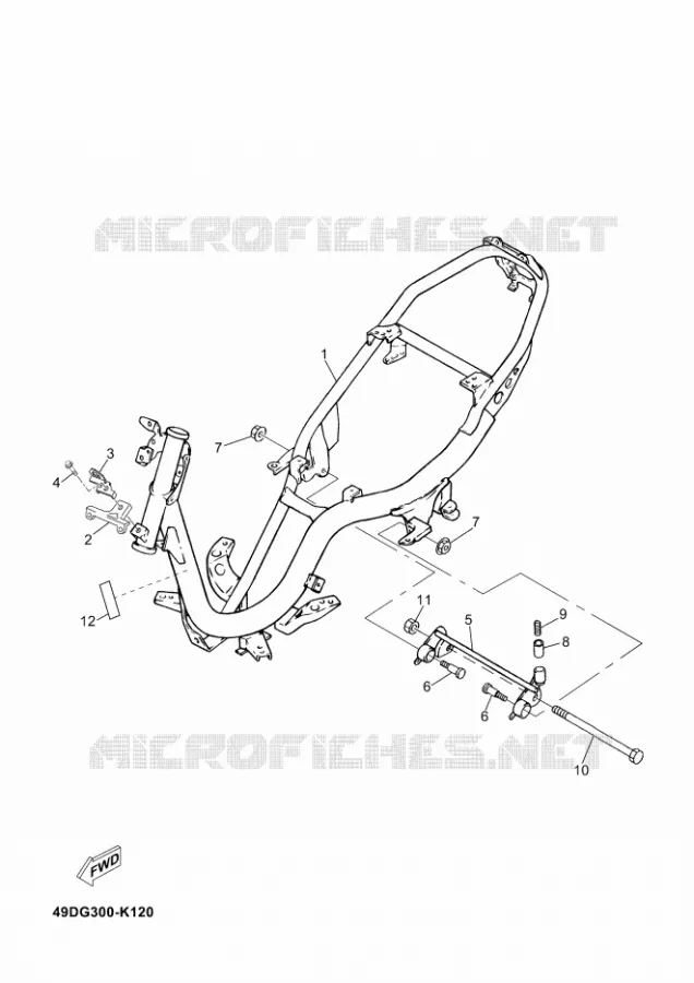 CADRE Yamaha SCOOTER 50 2015 JOG R  CS50