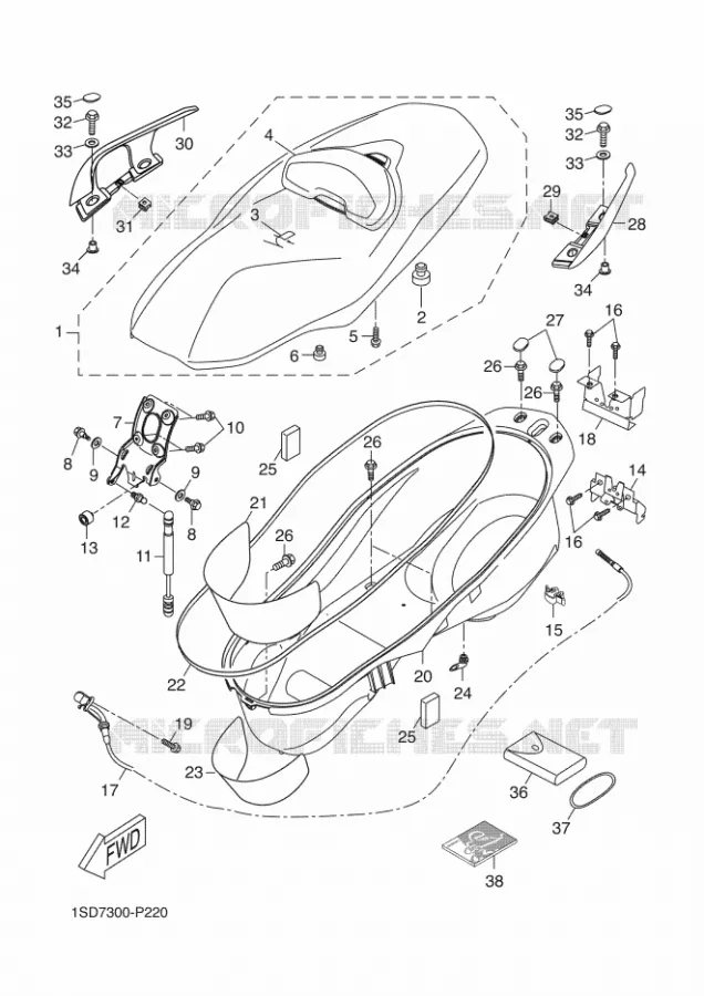 SELLE Yamaha SCOOTER 400 2016 XMAX  YP400RA