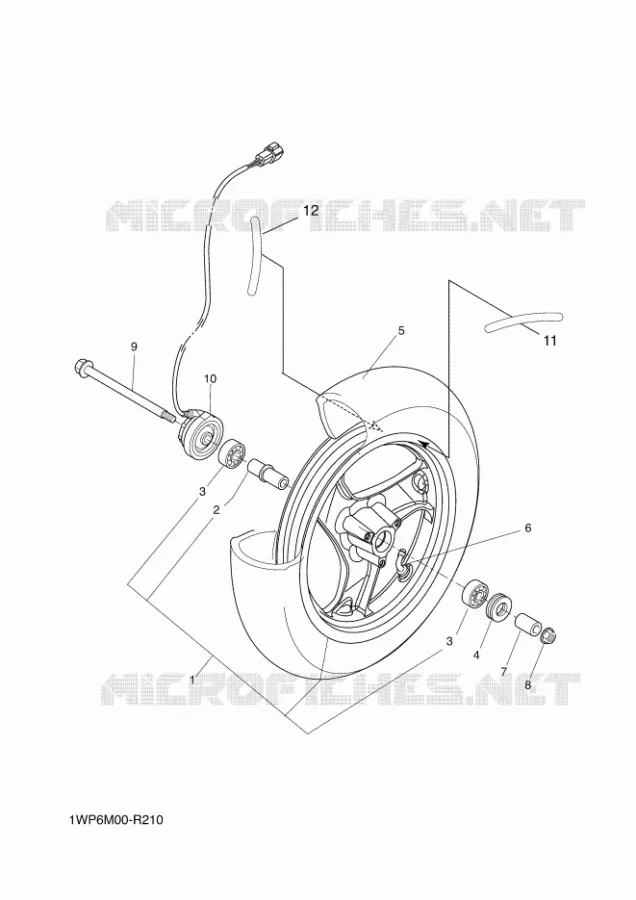 ROUE AVANT Yamaha SCOOTER 50 2016 BOOSTER  CW50LN
