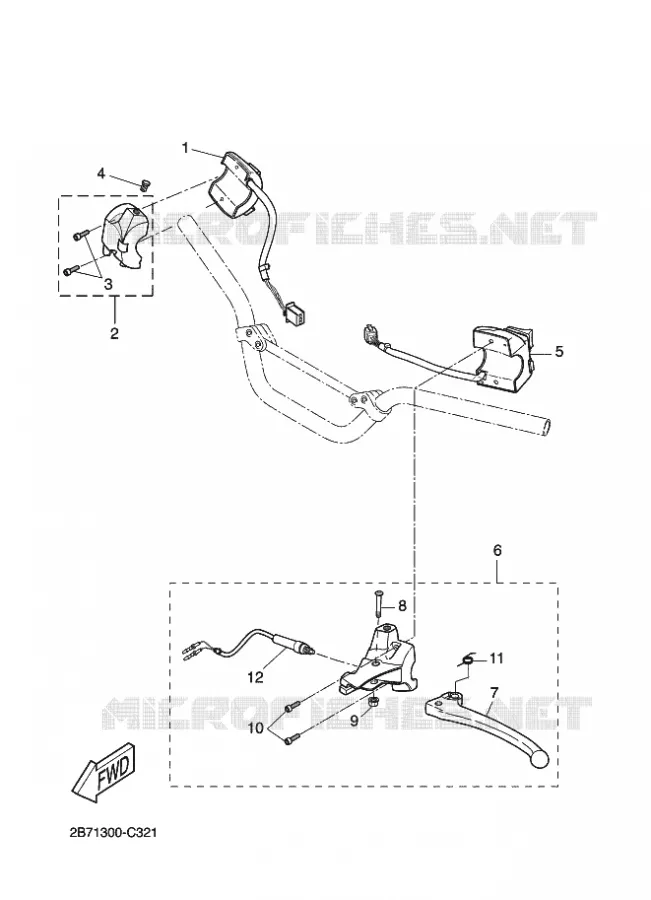 COMMODO / LEVIER Yamaha SCOOTER 50 2016 BWS  CW50N
