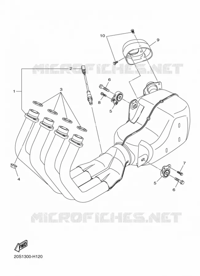ECHAPPEMENT Yamaha MOTO 600 2014 XJ6  XJ6SA