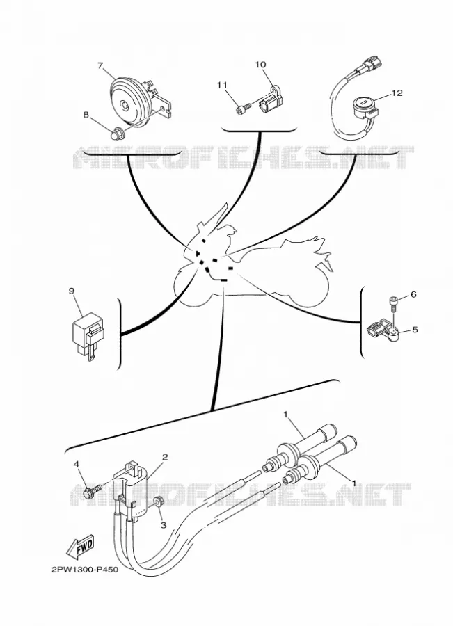 PARTIE ELECTRIQUE 2 Yamaha SCOOTER 500 2015 TMAX  XP500