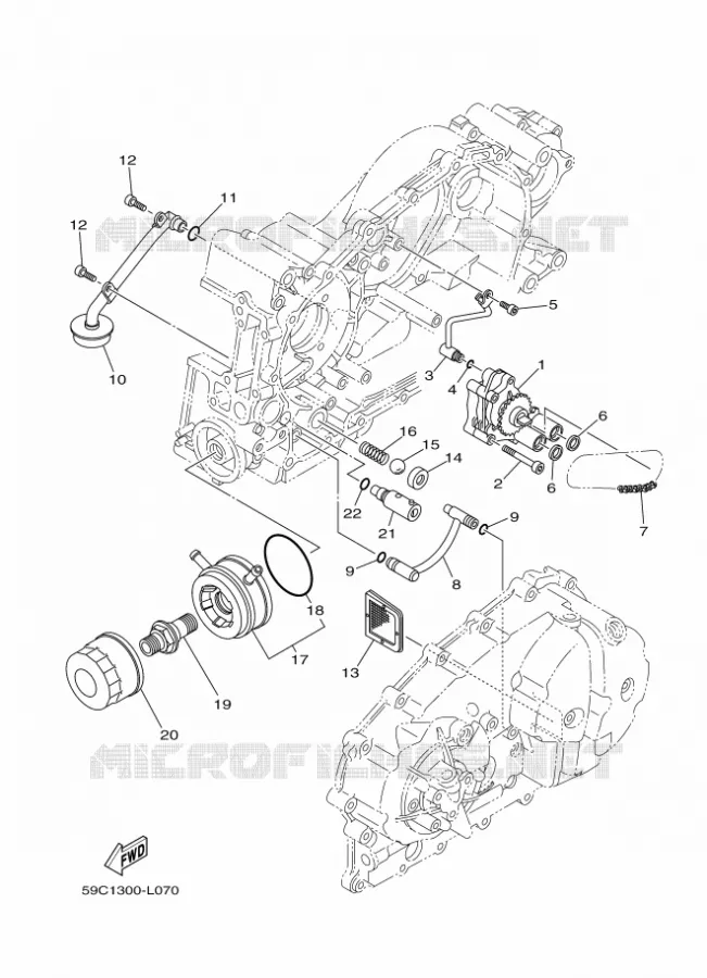 POMPE A HUILE Yamaha SCOOTER 500 2015 TMAX  XP500
