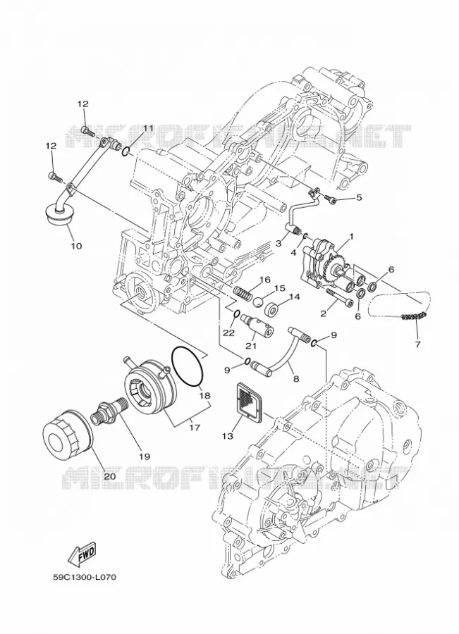 POMPE A HUILE Yamaha SCOOTER 500 2015 TMAX ABS  XP500A