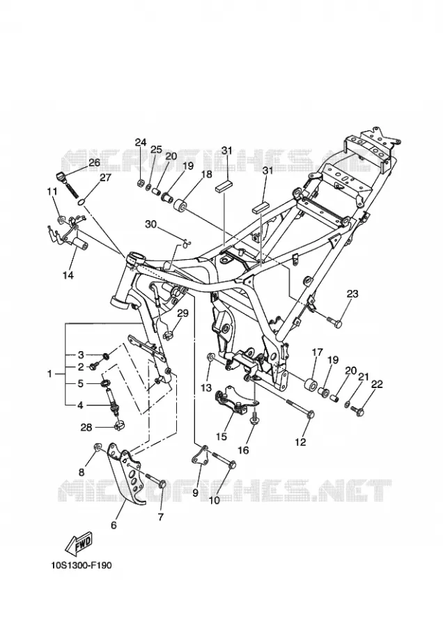 CADRE Yamaha MOTO 660 2011 XTR  XT660R