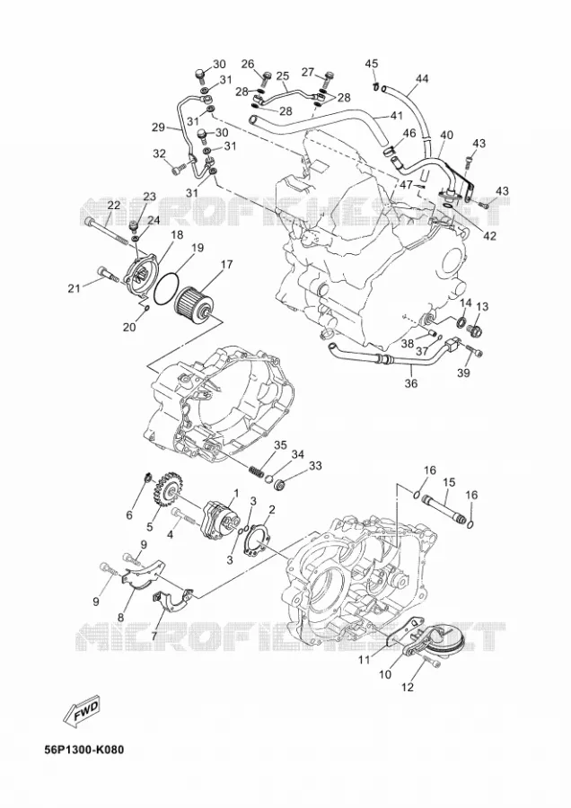 POMPE A HUILE Yamaha MOTO 660 2015 XTZ TENERE  XT660Z