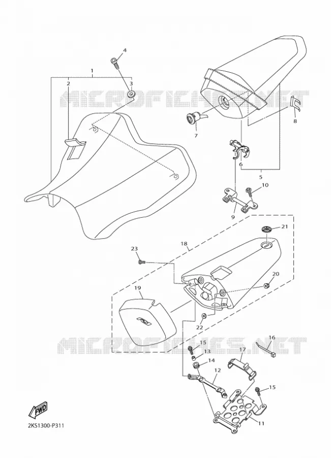 SELLE Yamaha MOTO 1000 2015 R1M  YZF-R1M