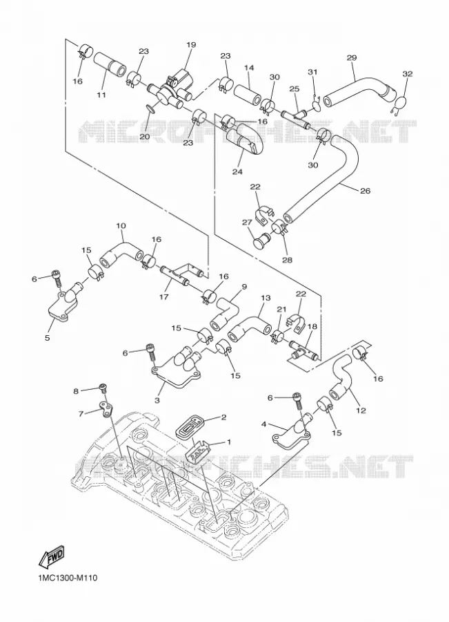 SYSTÈME D'ADMISSION D'AIR AIS Yamaha MOTO 1300 2015 FJR AE  FJR1300AE