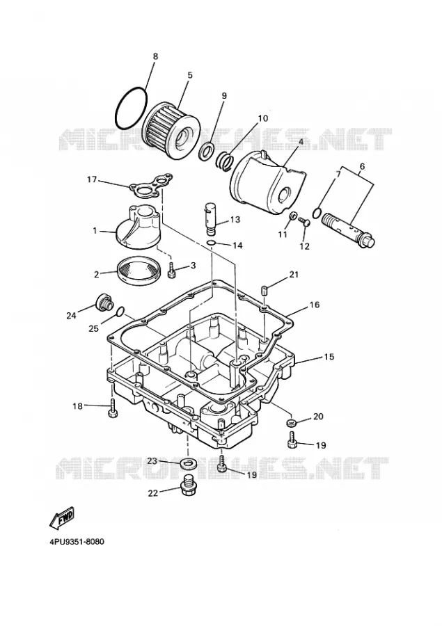 FILTRE A HUILE Yamaha MOTO 1300 2015 XJR  XJR1300C
