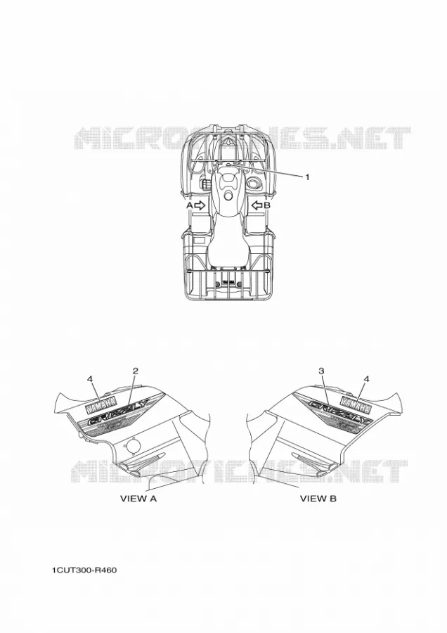 EMBLEME Yamaha QUAD 450 2016 GRIZZLY  YFM450FWAYFM45GDXG