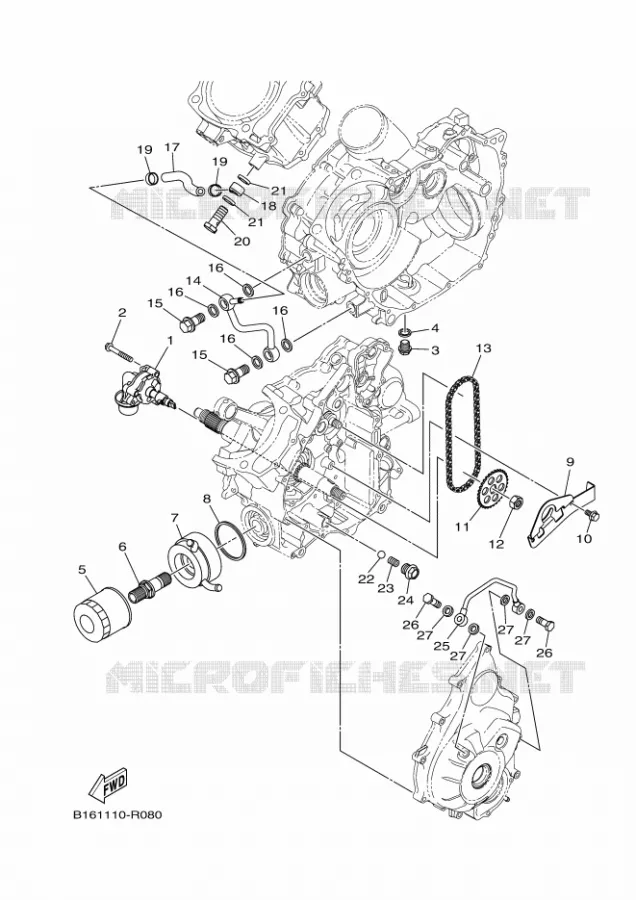 POMPE A HUILE Yamaha QUAD 700 2016 GRIZZLY  YFM700FWADYFM70GPXGGRIZZLY EPS