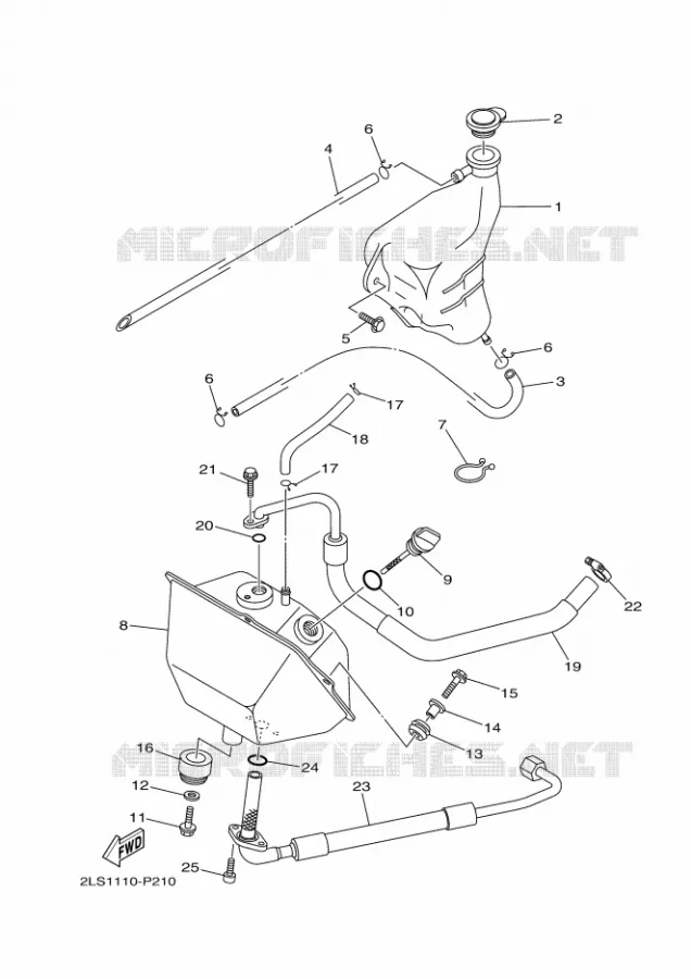 RESERVOIR D'HUILE Yamaha QUAD 700 2016 RAPTOR  YFM700RYFM70RSBG